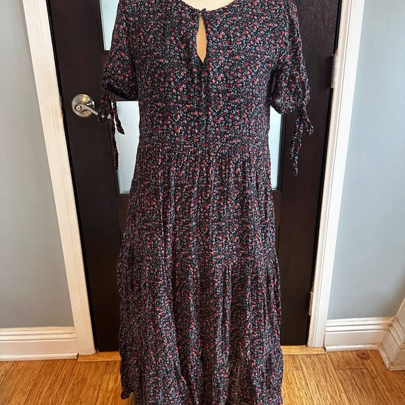 Madewell Tie Sleeve tiered maxi floral dress. Size S - Picture 3 of 5